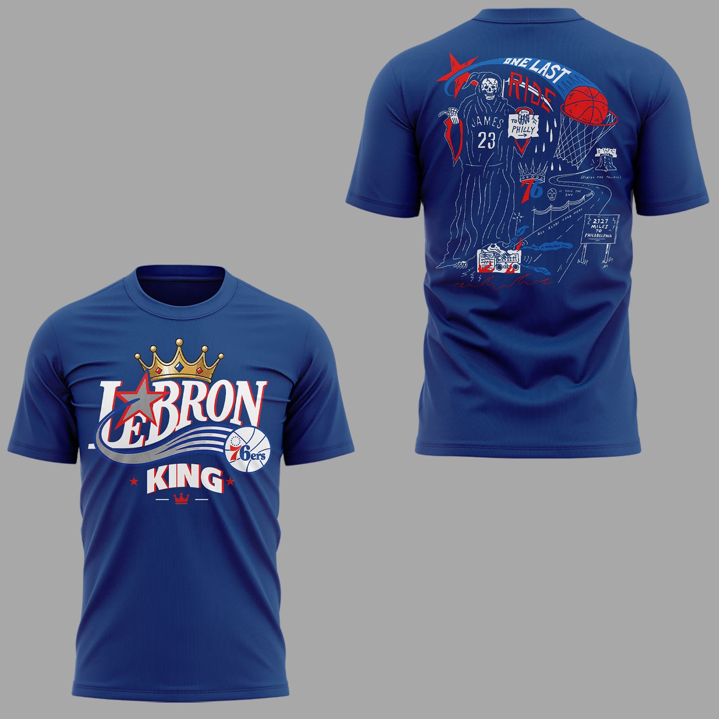 Limited Edition Welcome LBJ To The Sixers Shirt