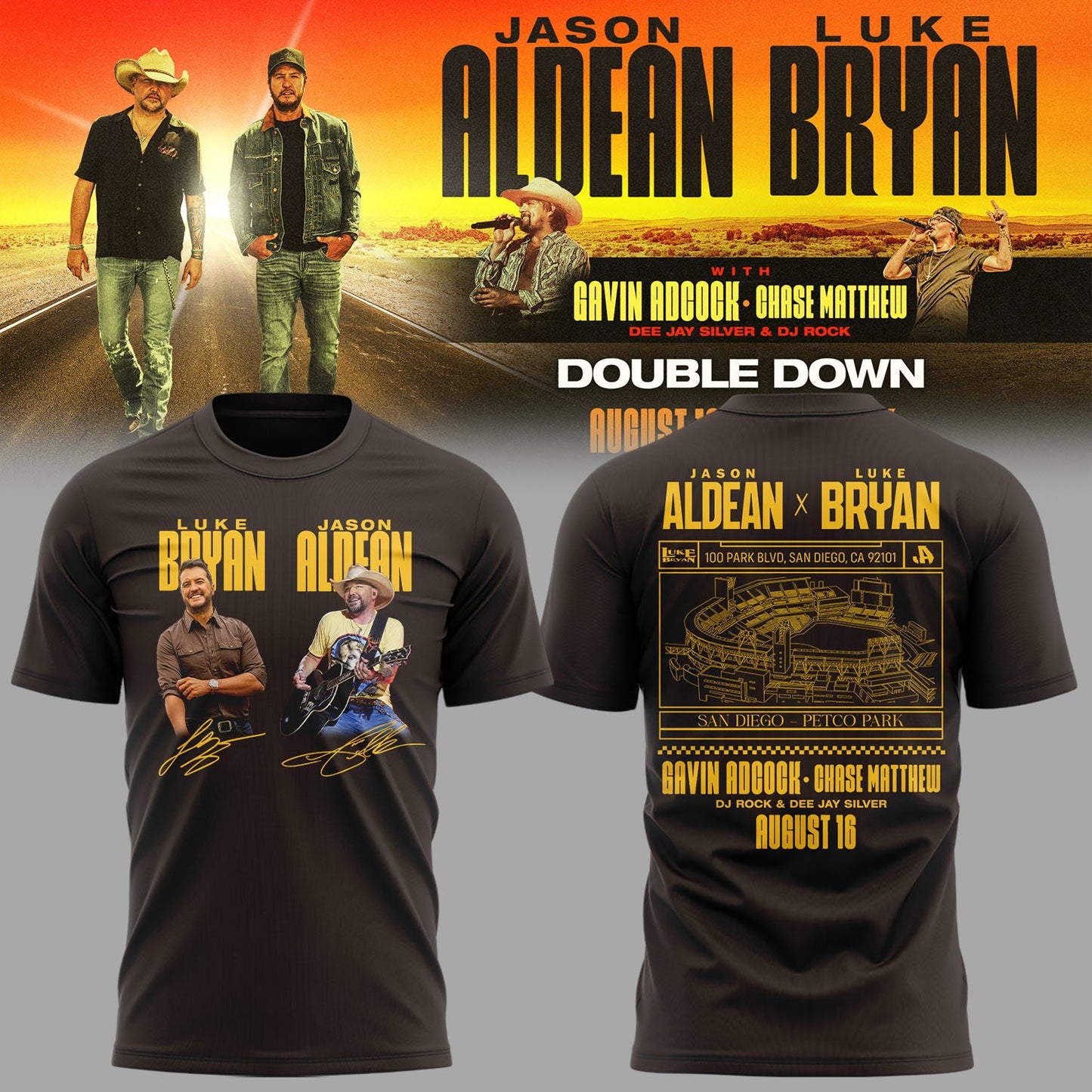 Limited Edition Double Down Tour 2026 In Petco Park Shirt