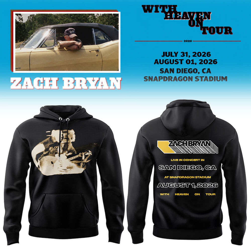 Limited Zach “With Heaven On Tour 2026.” At Snapdragon Stadium Hoodie