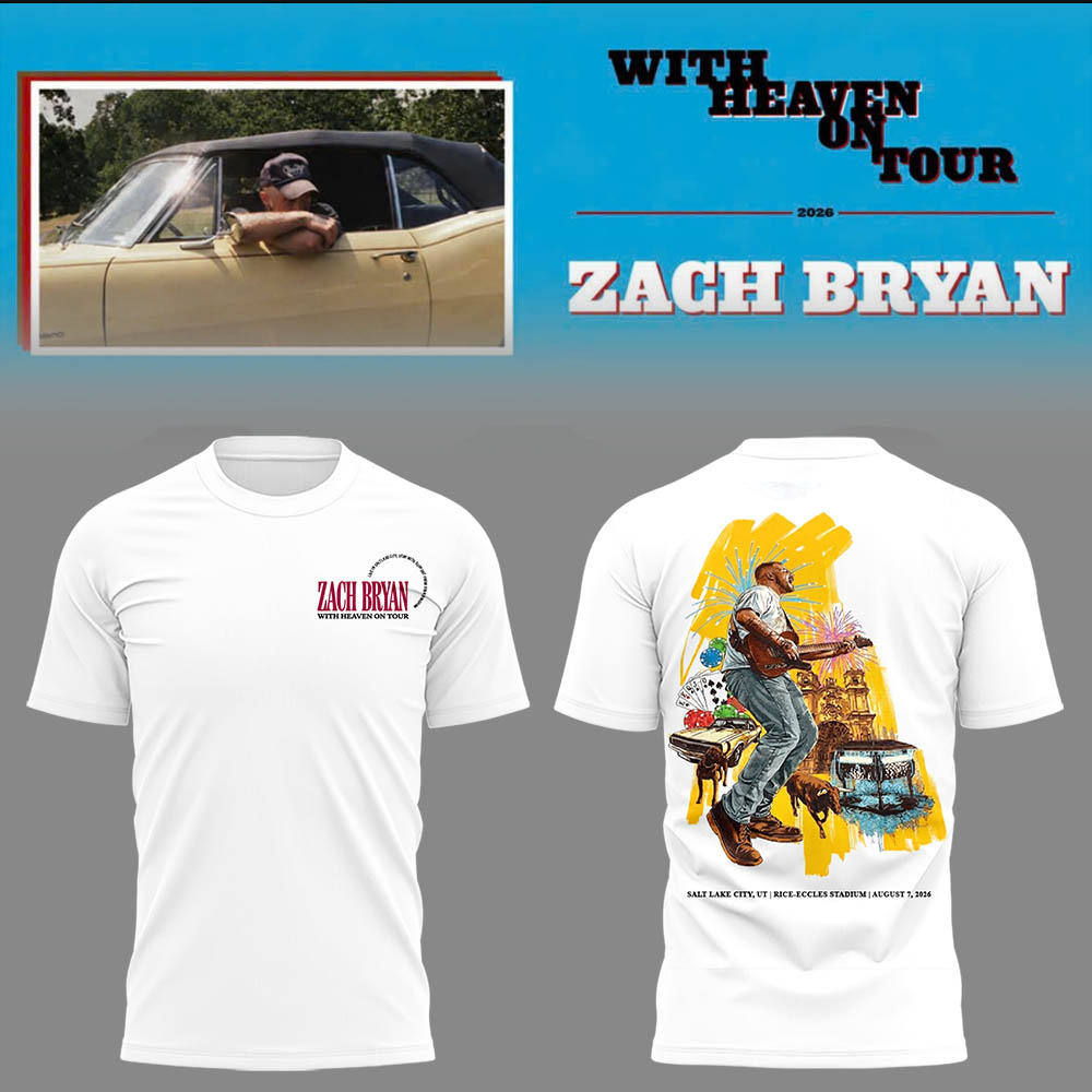 Limited Zach “With Heaven On Tour 2026.” TShirt