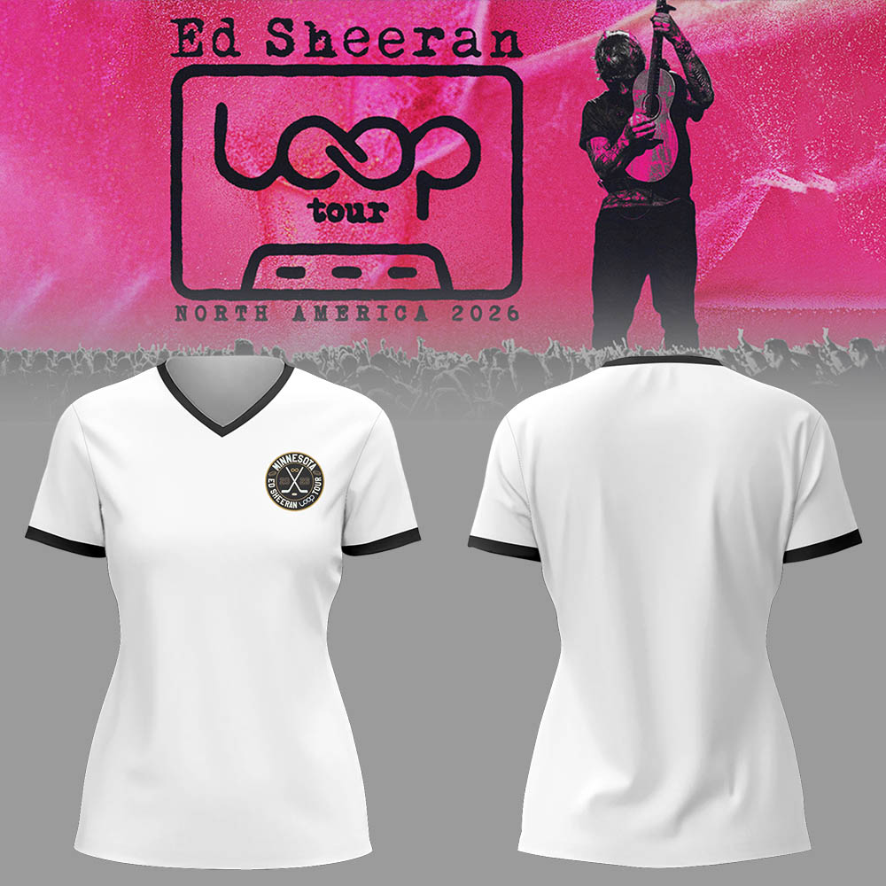 Ed “North American Loop Tour 2026″at U.S. Bank Stadium,MN 🎸➕✖️➗V-neck TShirt