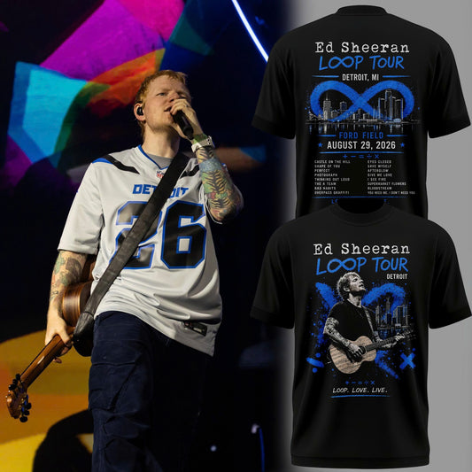 Ed “North American Loop Tour 2026” at The Ford Field,MI 🎸➕✖️➗ Shirt