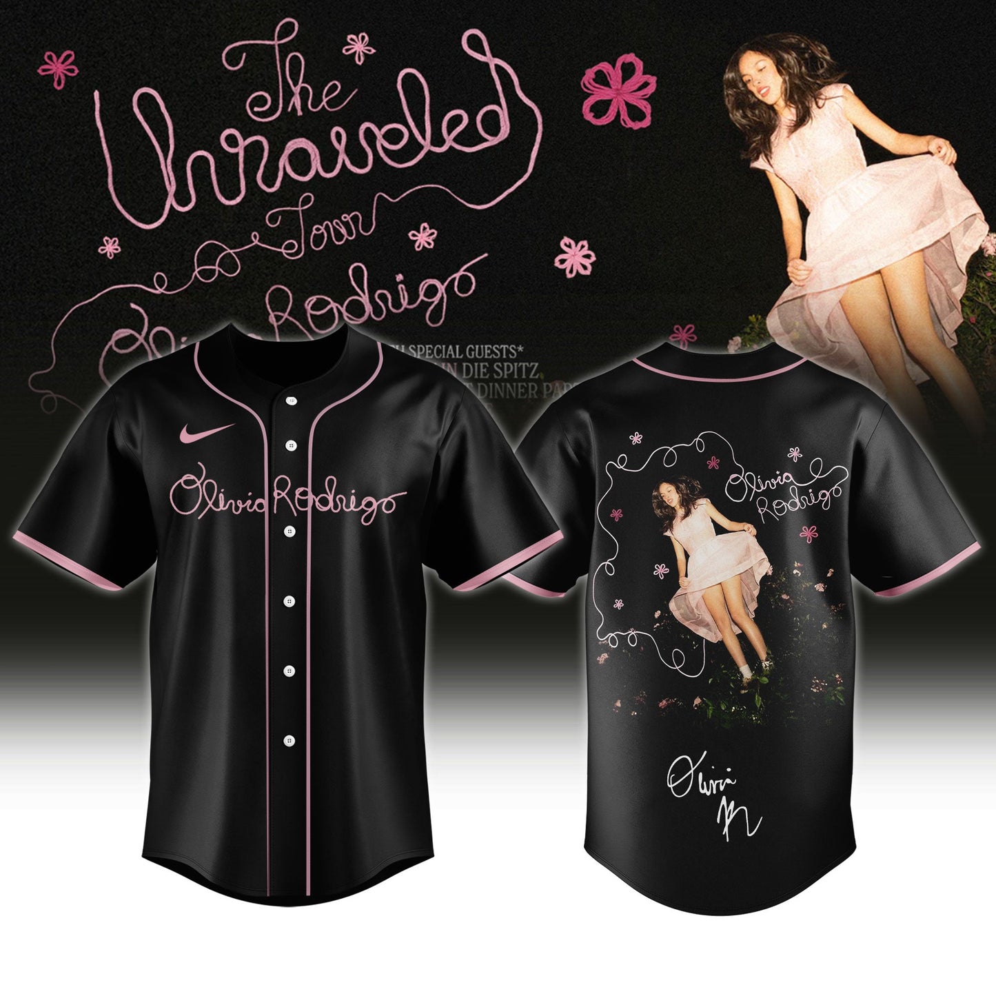 Olivia Rodrigo – The Unraveled Tour 2026/27 Jersey Black