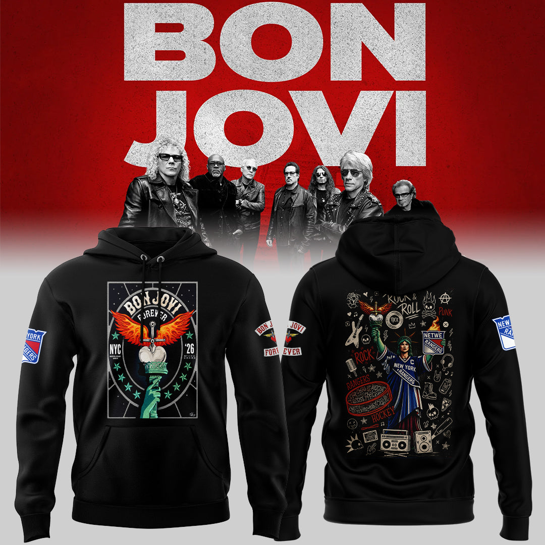 Limited Edition Bon Jovi Forever Tour 2026 Hoodie-ND07202617