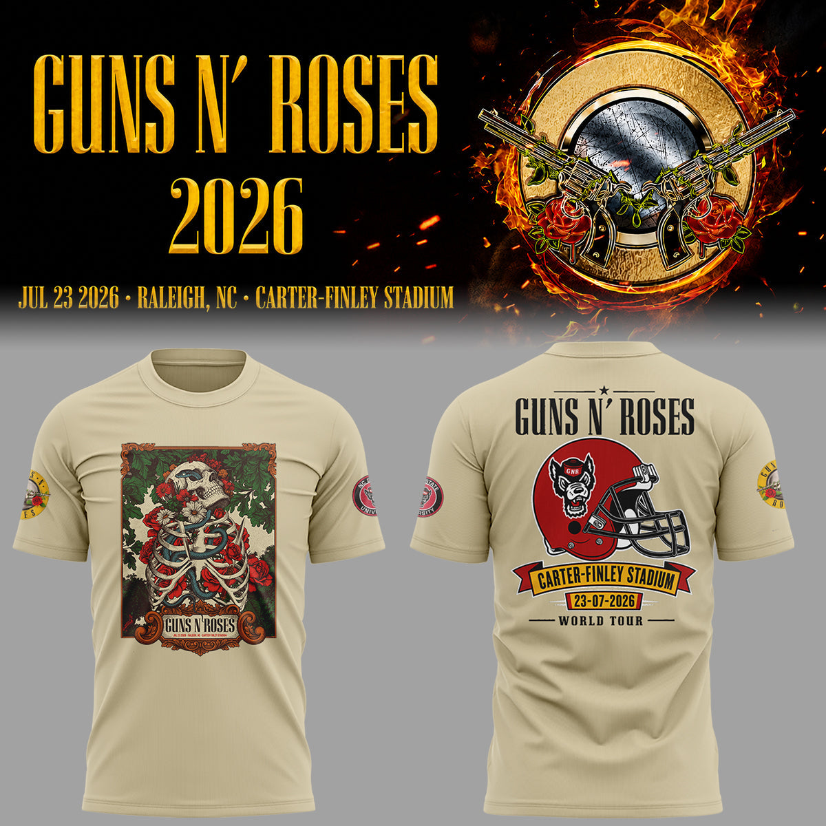 Limited Edition Guns N’ Roses Tour 2026 TShirt