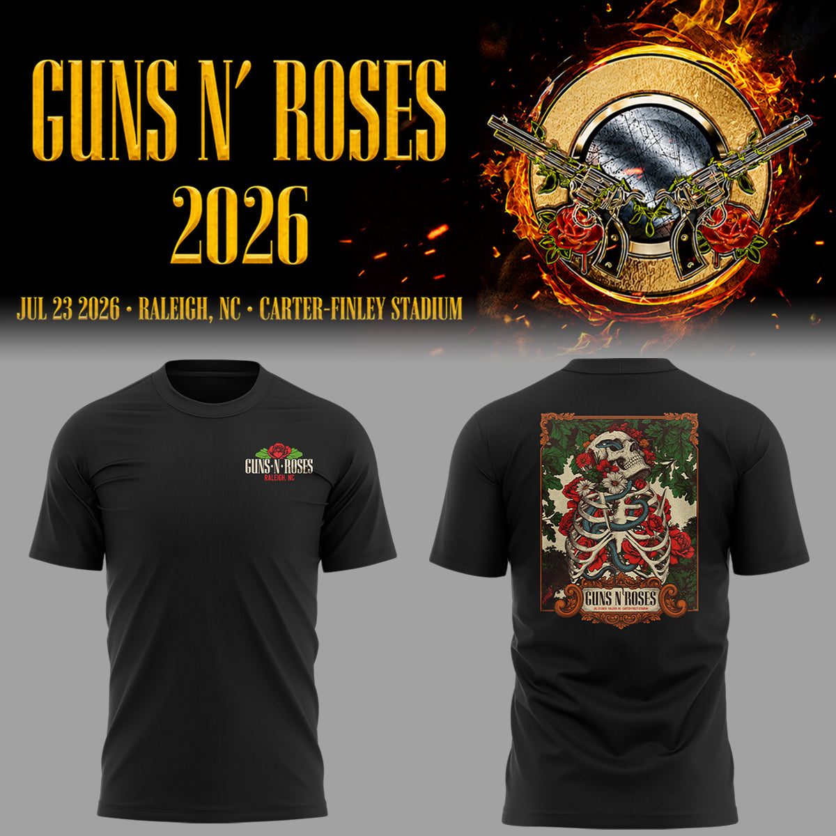 Limited Edition Guns N’ Roses Tour 2026 TShirt