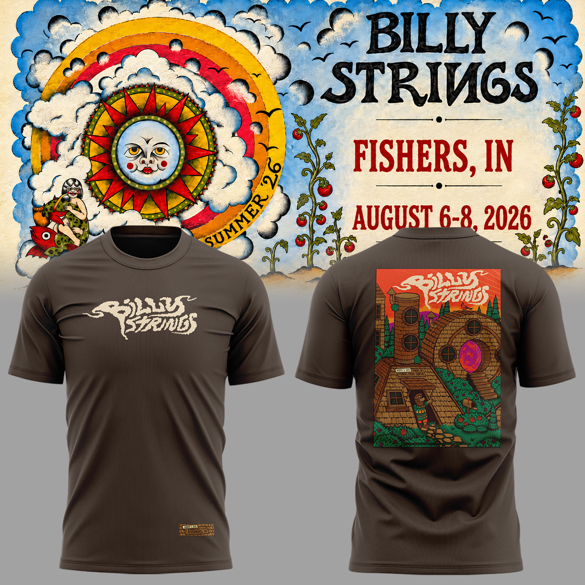 Limited Edition Billy Strings tour 2026 tshirt