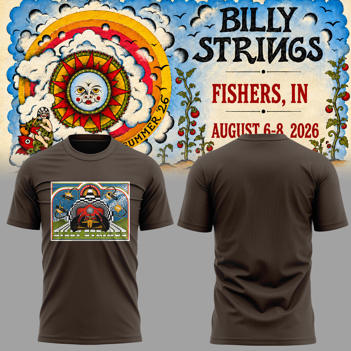 Limited Edition Billy Strings tour 2026 tshirt