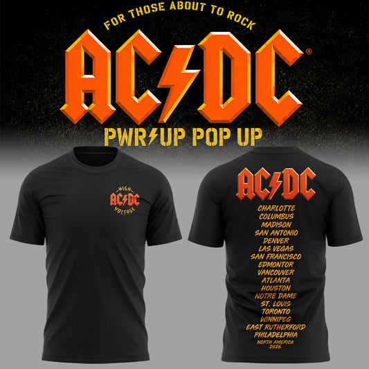 Limited Edition AC/DC Power Up Tour 2026 tshirt