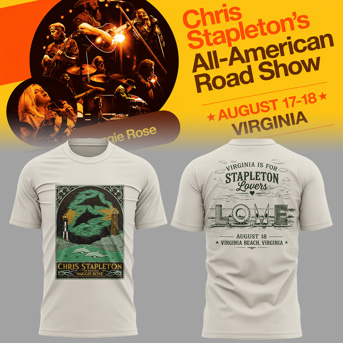 Limited Edition Chris Stapleton “All-American Road Show” Tshirt