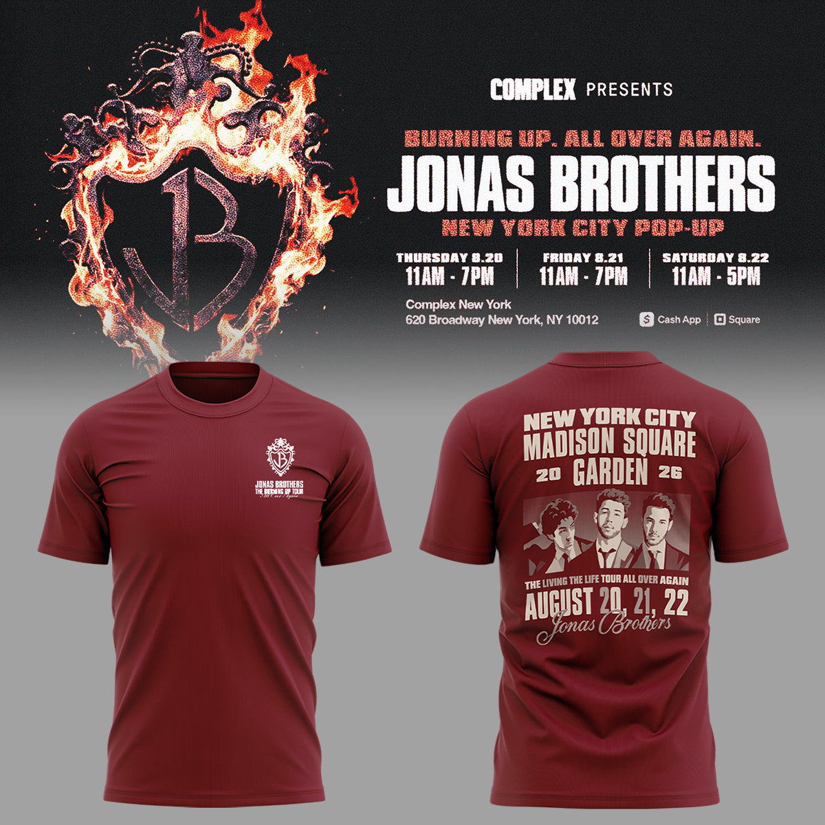 Limited Edition “The Burning Up Tour: All Over Again” 2026 Tshirt