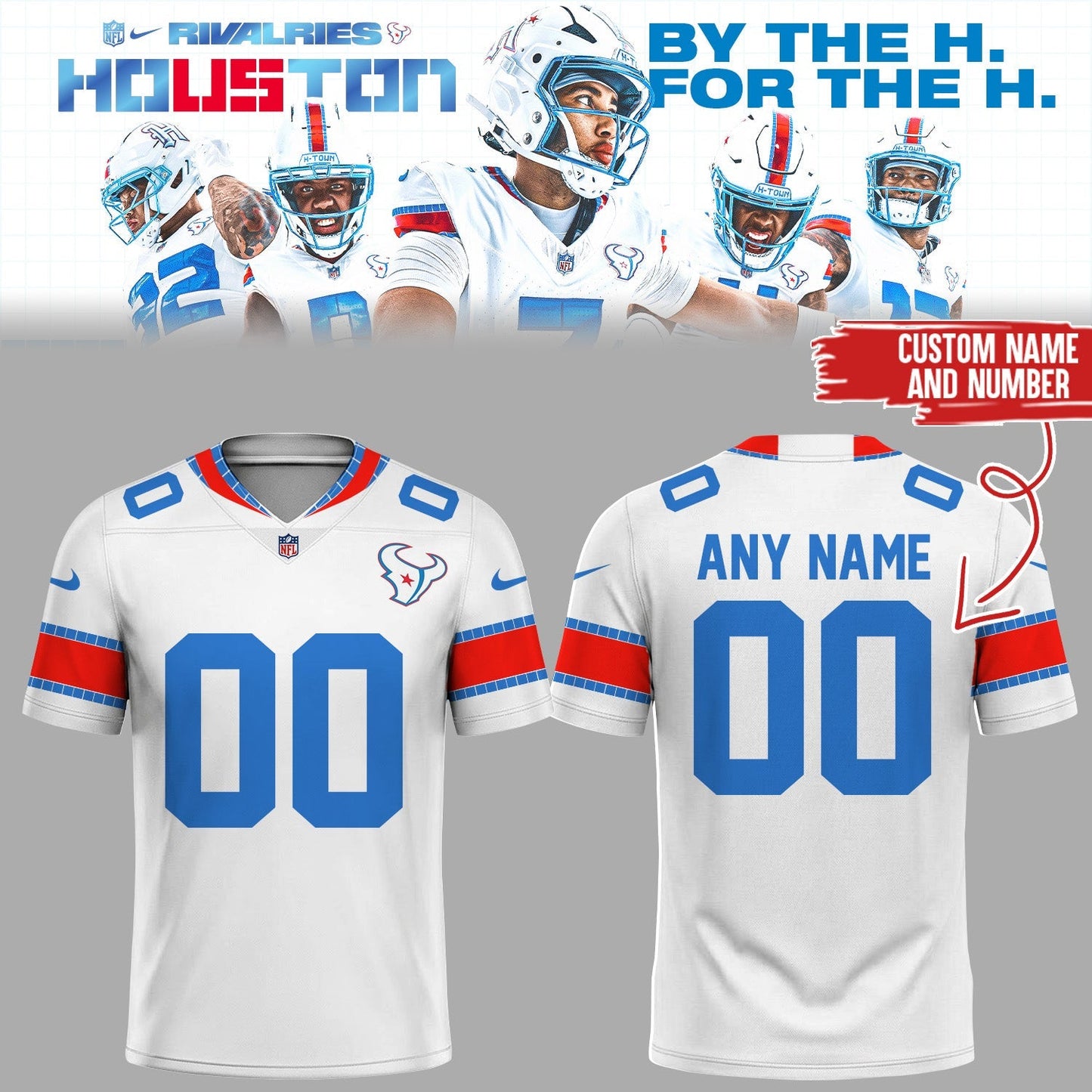 Limited Edition H‑Town Rivalries Custom Football Jersey