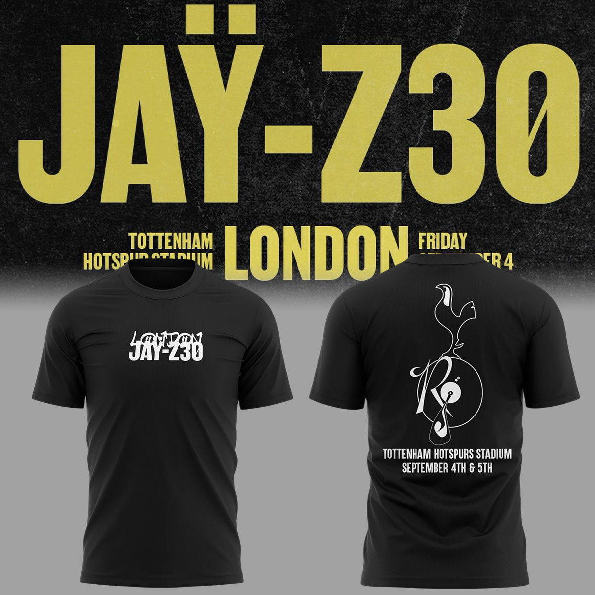 Limited Edition Jay-Z30 Tour LONDON Tshirt