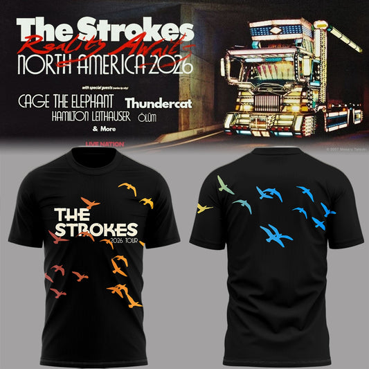 Limited Edition The Strokes Reality Awaits Tour 2026 TShirt