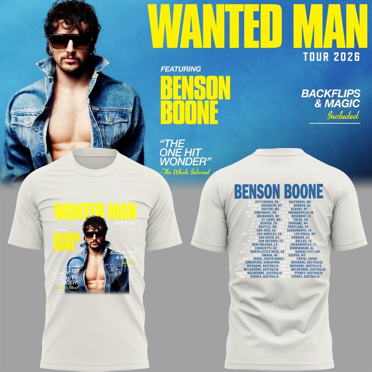 Limited Edition Wanted Man Tour 2026 Shirt