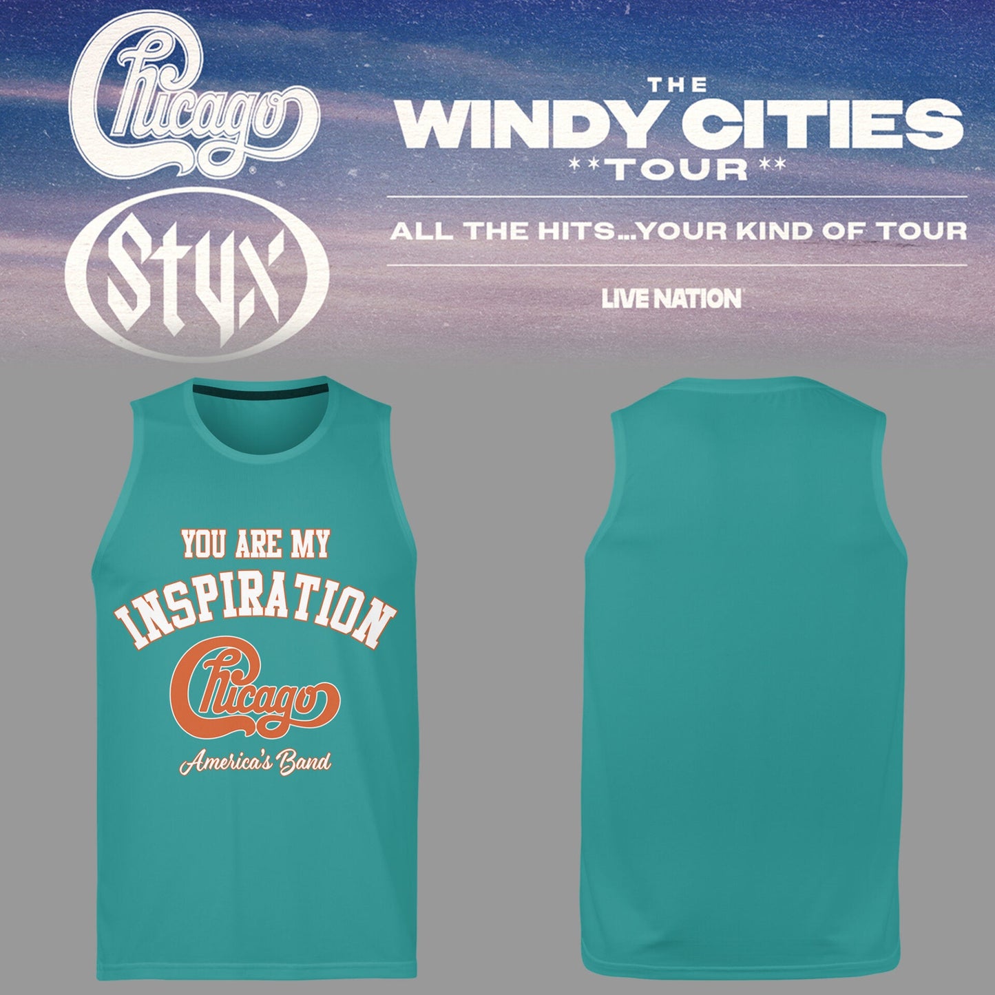Limited Edition The Windy Cities Tour – All The Hits… Your Kind of Tour Tanktop