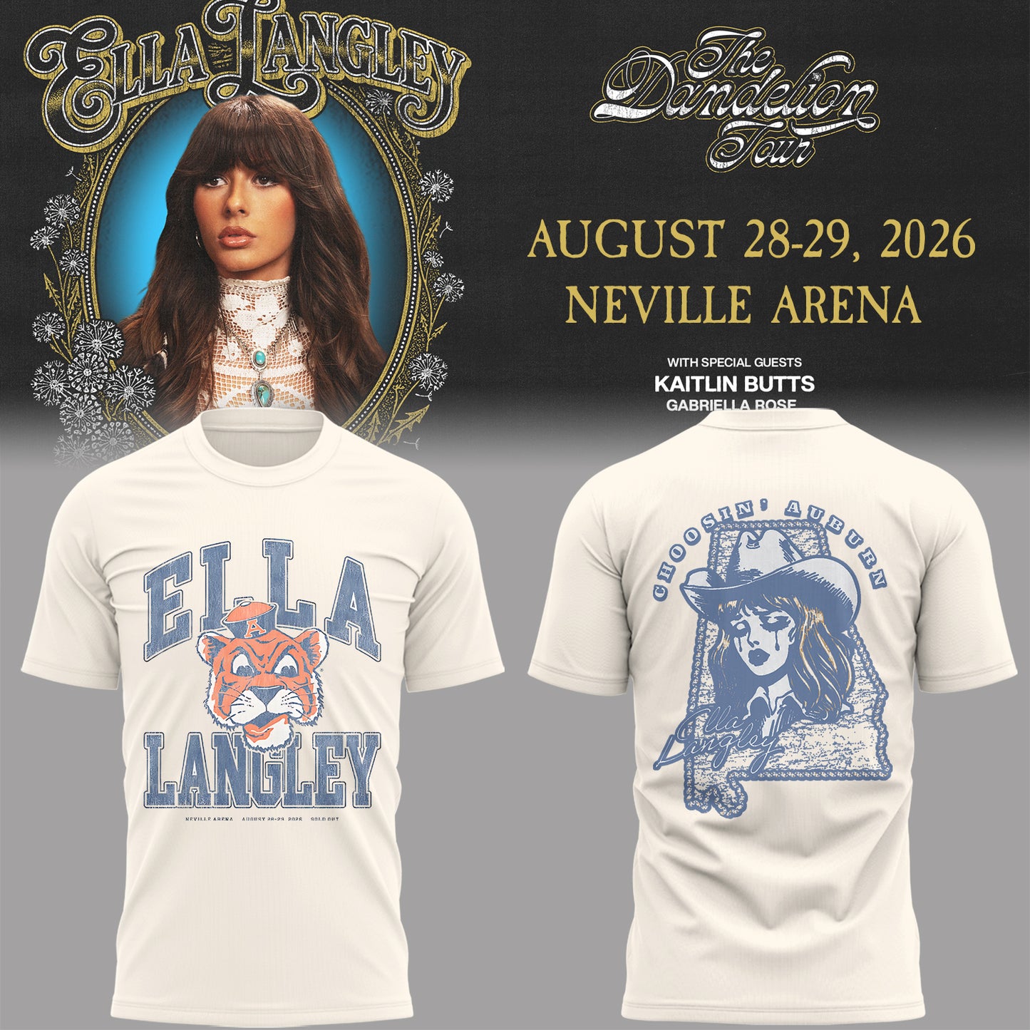 E.Langley “The Dandelion Tour” in Auburn,AL Shirt