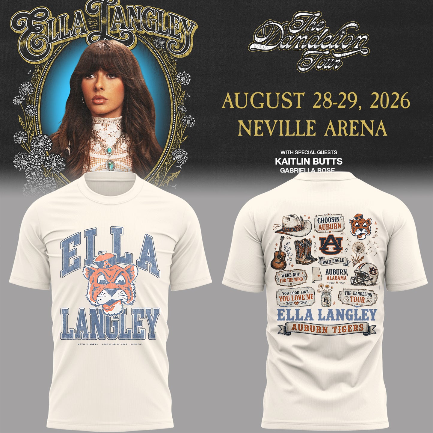 E.Langley “The Dandelion Tour” in Auburn,AL Shirt