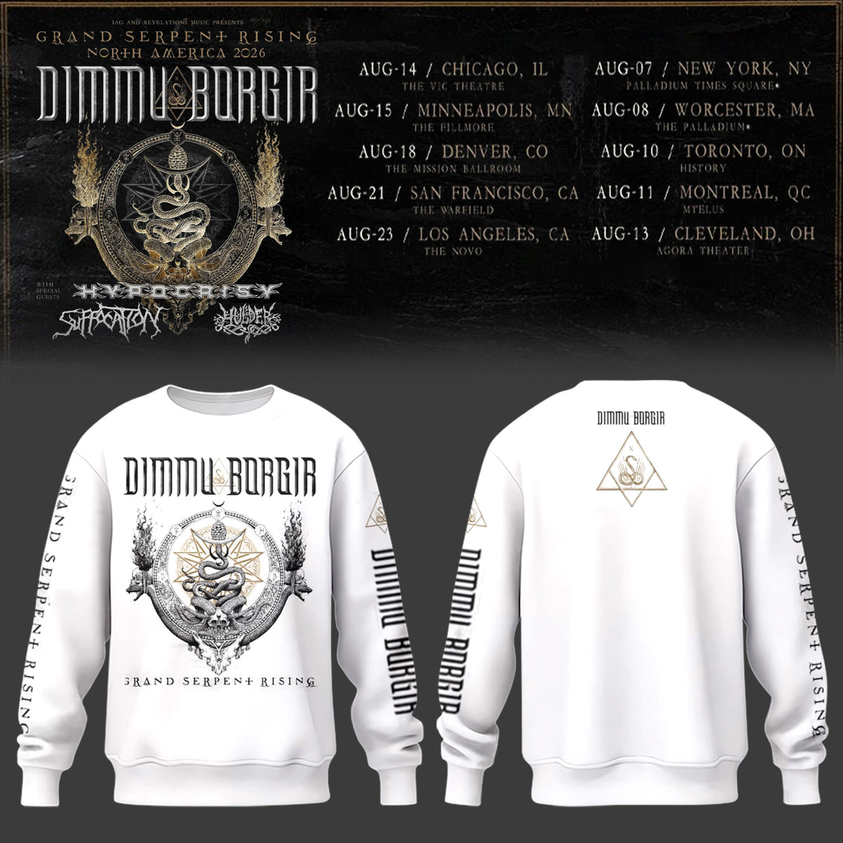 Limited Edition Grand Serpent Rising Tour North America 2026 Sweatshirt