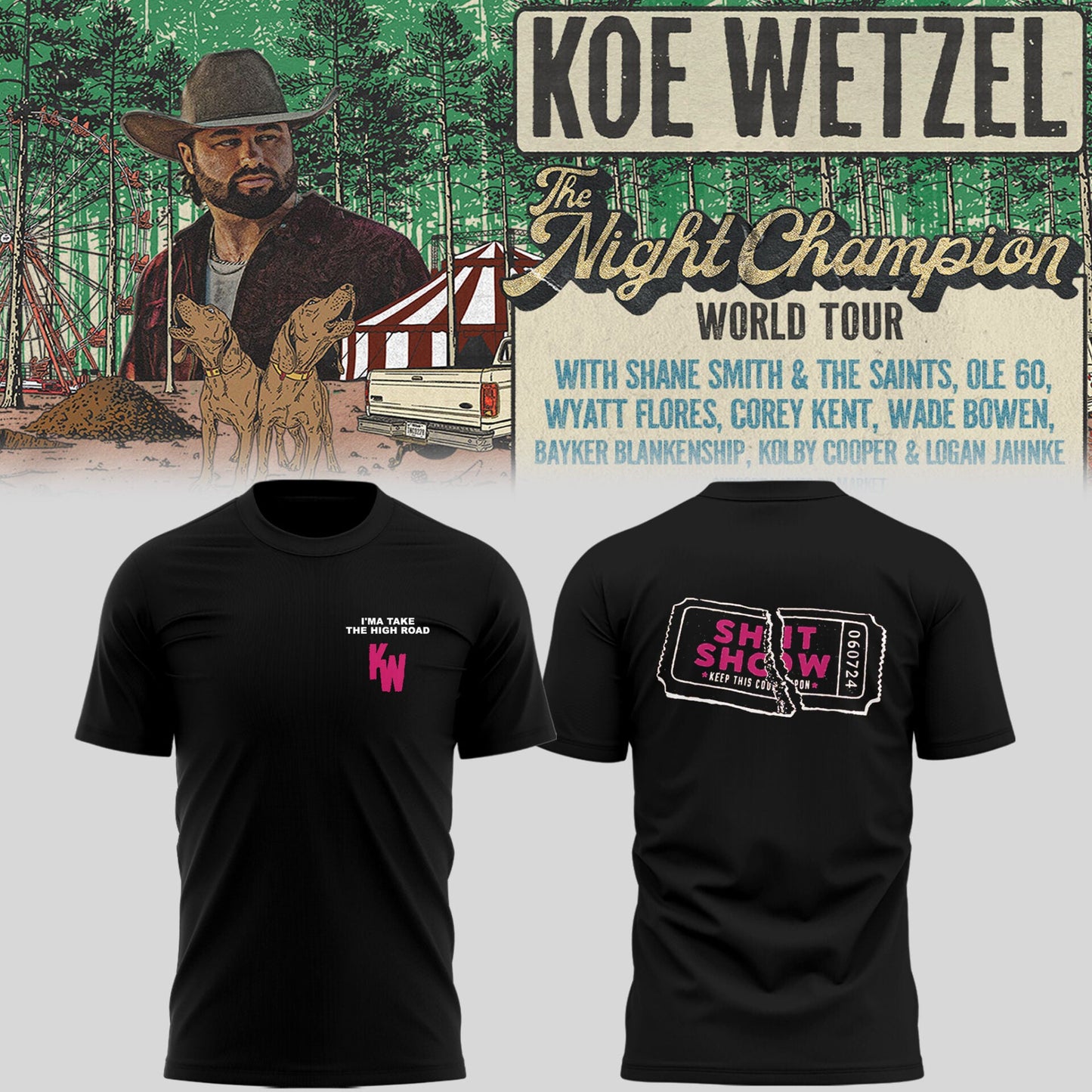 Limited Edition The Night Champion World Tour 2026 Shirt