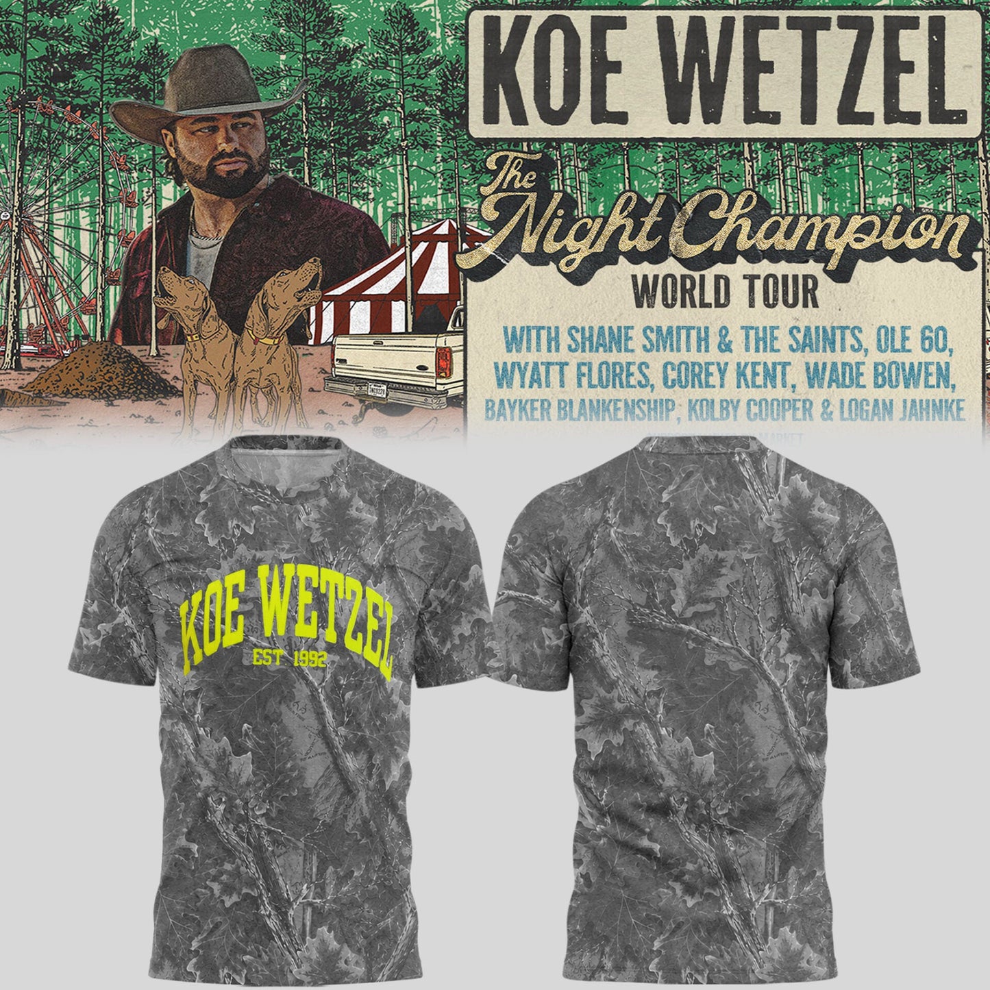 Limited Edition The Night Champion World Tour 2026 Shirt