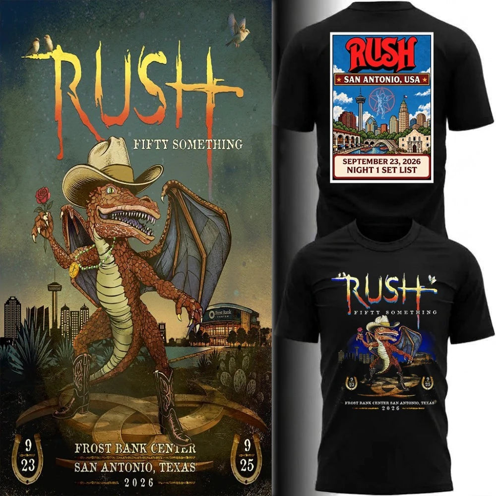 Rush San Antonio, USA Night 1 Set List September 23, 2026 Tshirt