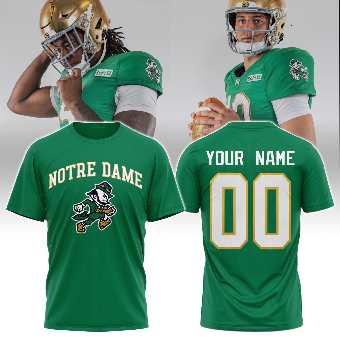Notre Dame Kelly Green Tshirt 2026