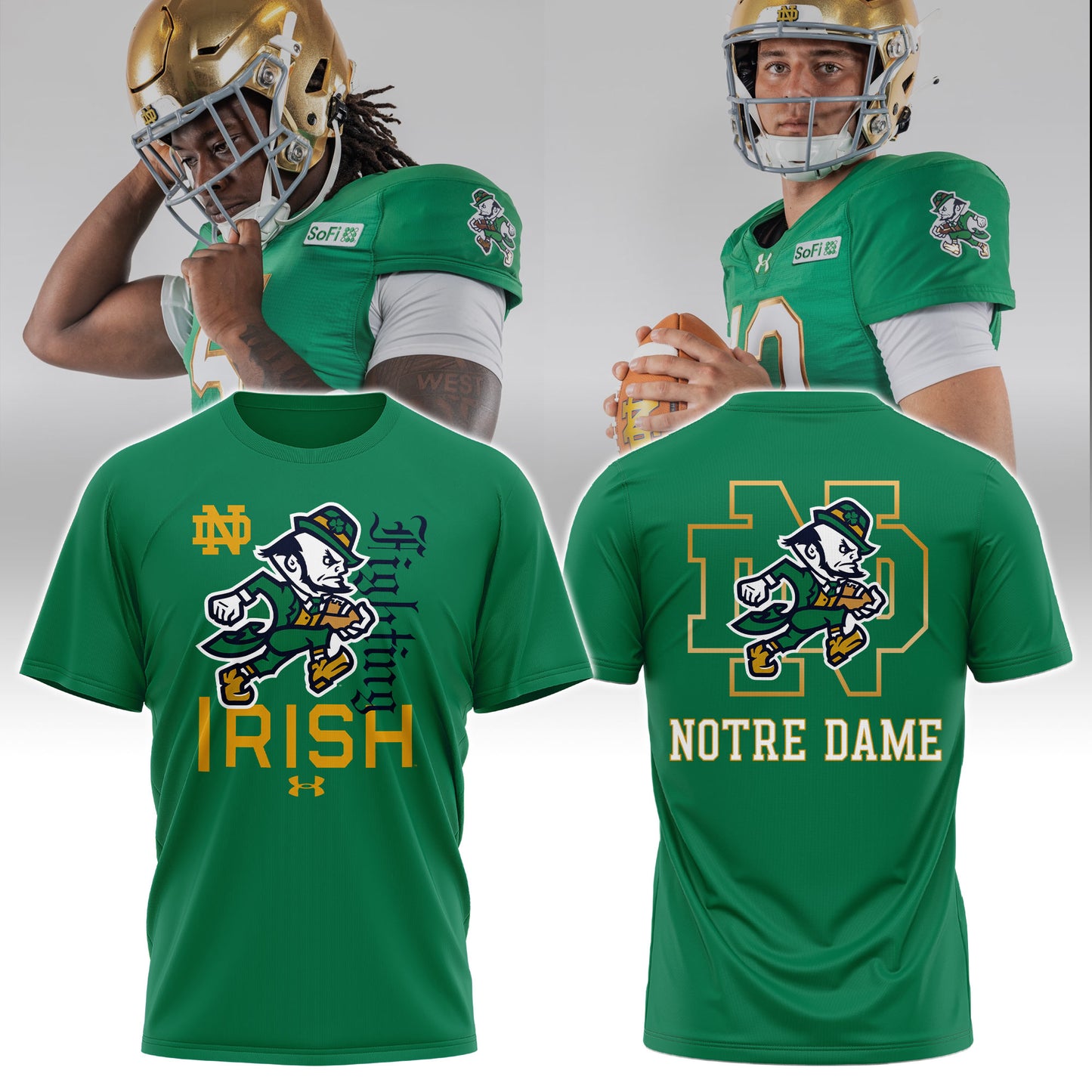 Notre Dame Kelly Green Tshirt 2026