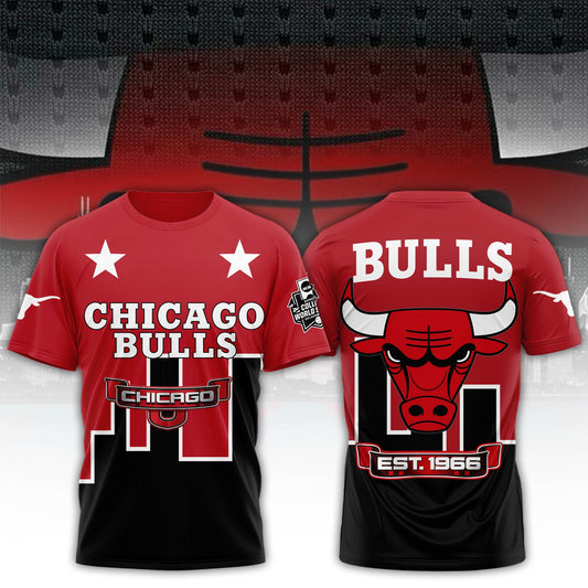 Basketball x Chicago Bulls Skyline Fan Tshirt