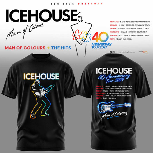 ICEHOUSE — MAN OF COLOURS 40TH ANNIVERSARY TOUR TEE