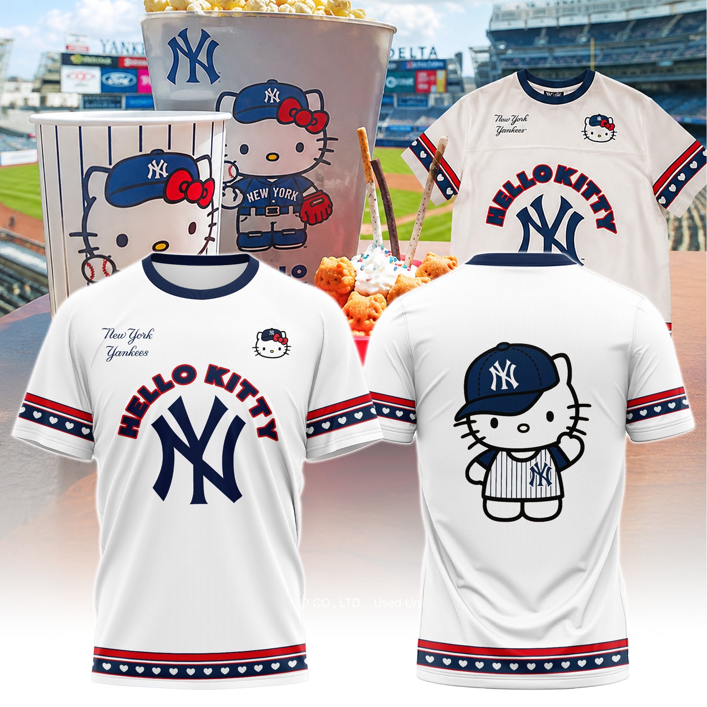 NYY x Hello Kitty Game Night 2026 Tshirt