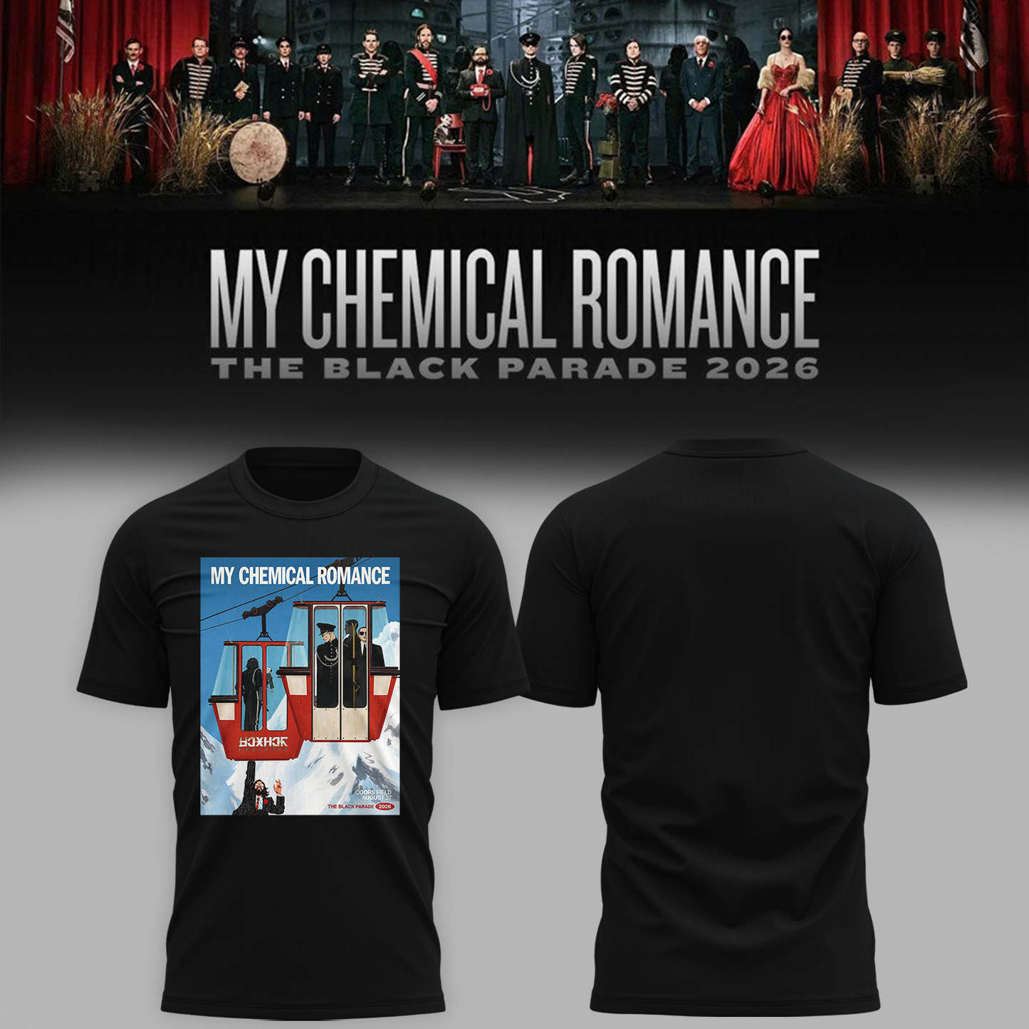 Limited Edition MCR Long Live The Black Parade Tour US 2026 At Denver Tshirt