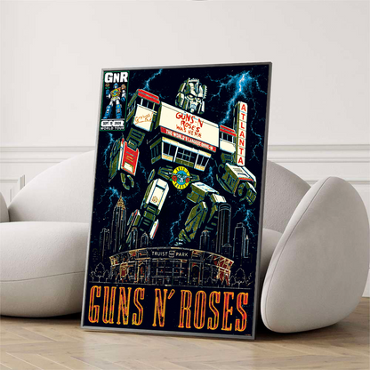 GNR Truist Park Atlanta Shirt Sept 19 Drive In Robot Graphic Poster