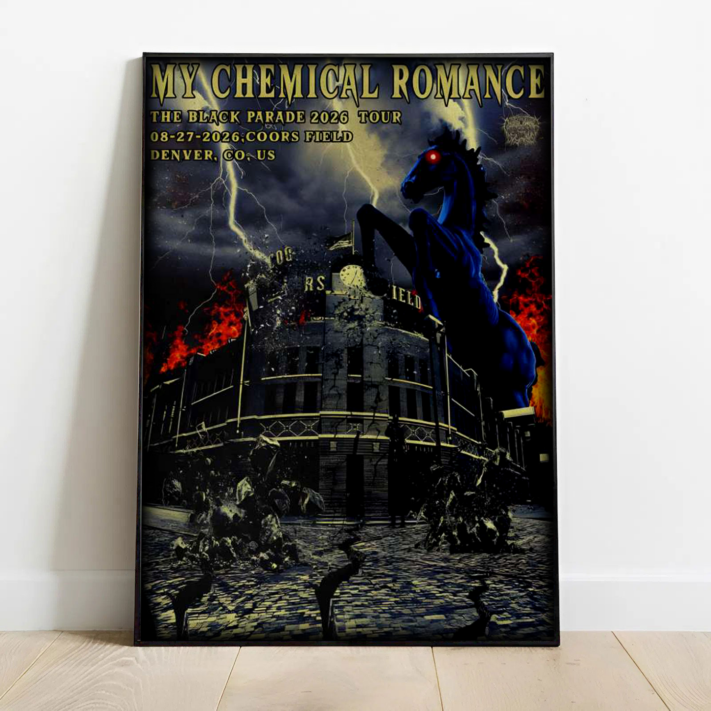Limited Edition MCR Long Live The Black Parade Tour US 2026 At Denver Poster