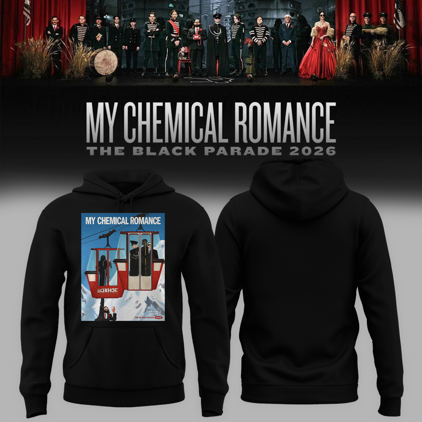 Limited Edition MCR Long Live The Black Parade Tour US 2026 At Denver Hoodie