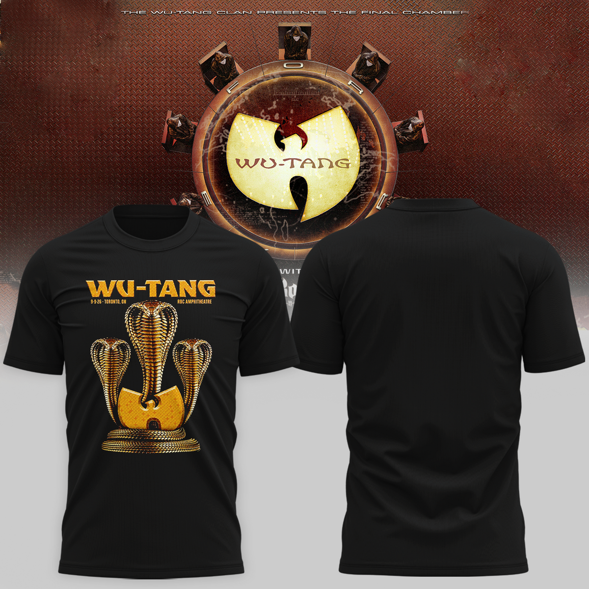 Wu-Tang Clan Toronto ON 2026 Event Poster Live At RBC Amphitheatre On September 9 2026 Unisex T-Shirt