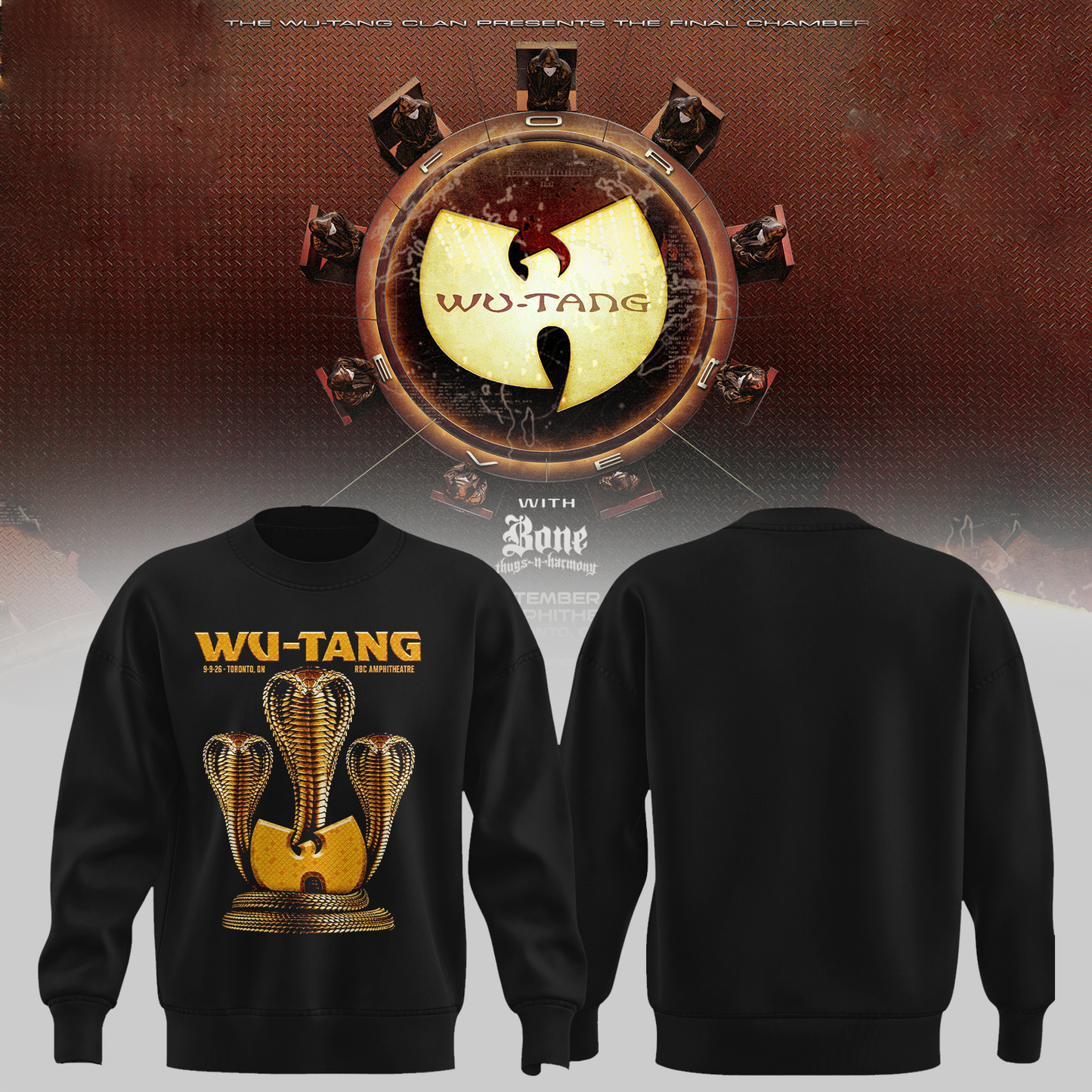 Wu-Tang Clan Toronto ON 2026 Event Poster Live At RBC Amphitheatre On September 9 2026 Unisex Sweater