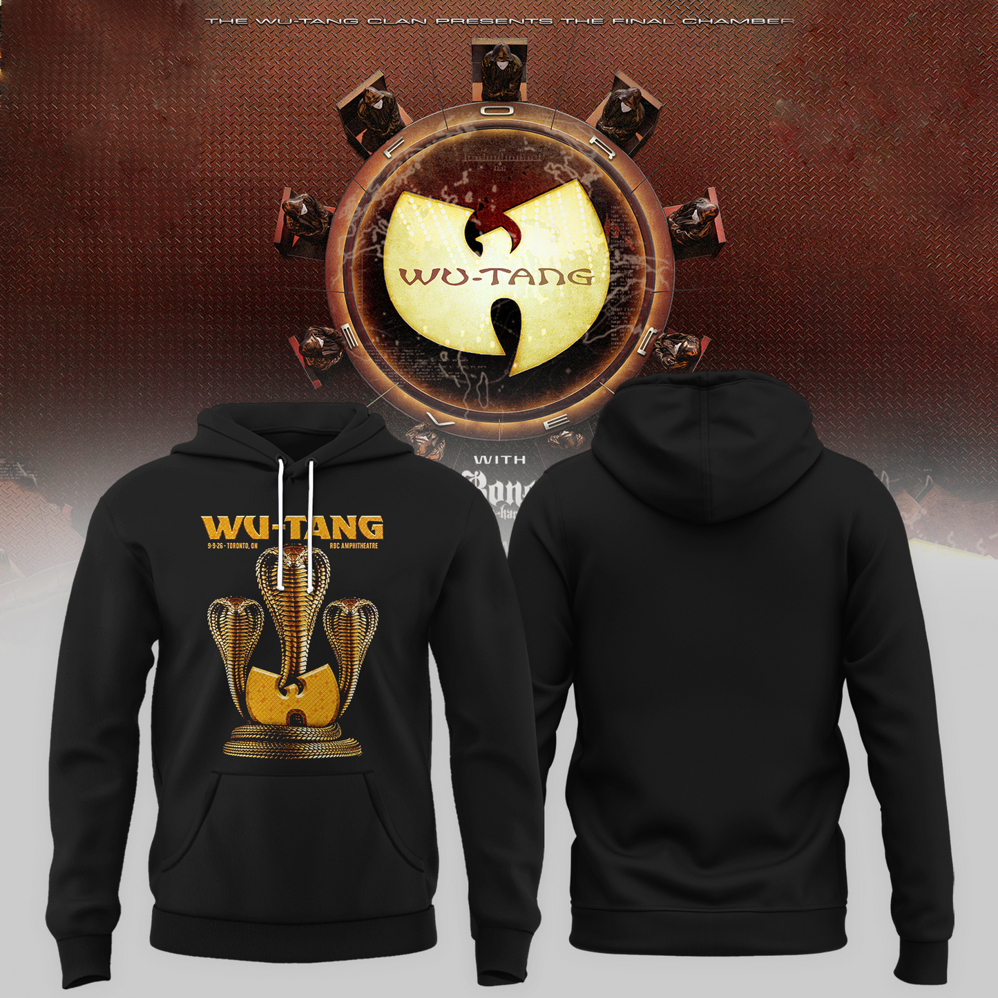 Wu-Tang Clan Toronto ON 2026 Event Poster Live At RBC Amphitheatre On September 9 2026 Unisex Hoodie