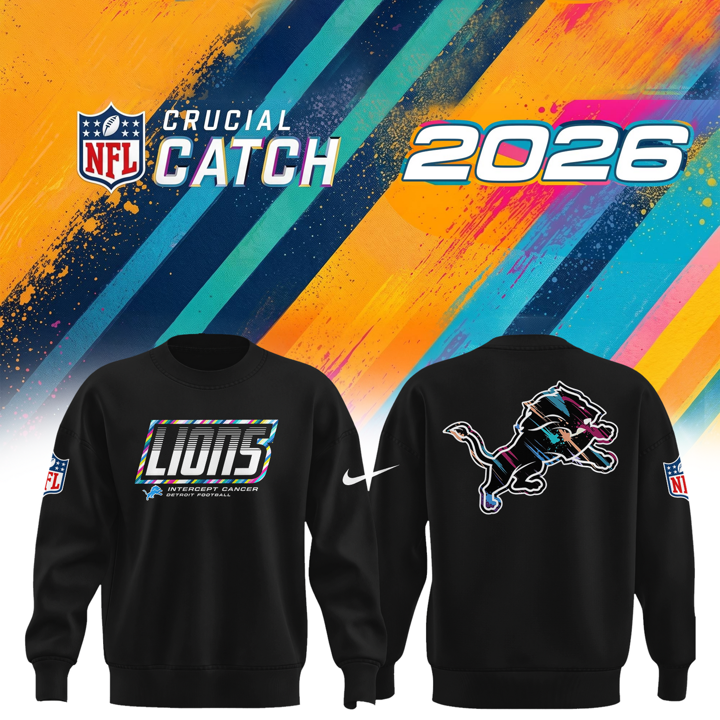 D. Lions 2026 Crucial Catch Limited Sweatshirt