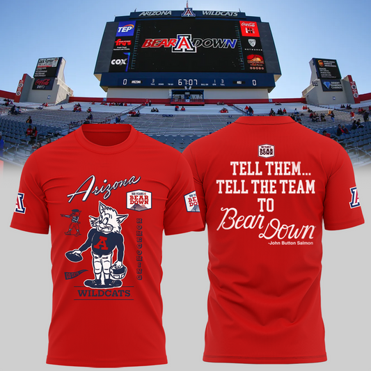 Limited Edition Arizona Wildcats 100 Years Bear Down T-shirt