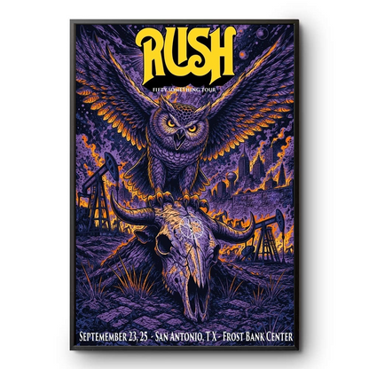 RUSH San Antonio Texas 2026 Fifty Something Tour Poster