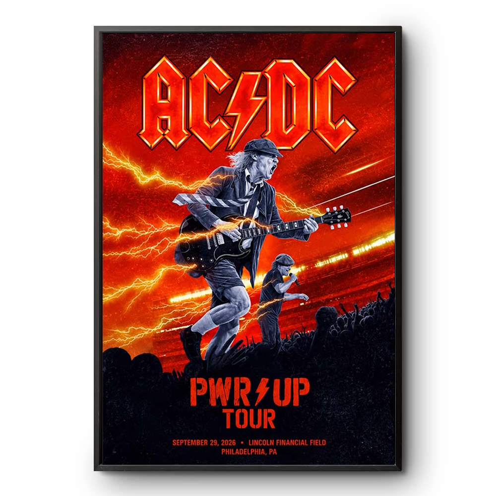 AC/DC - Exclusive Philadelphia Event Shirt - POWER UP TOUR 2026 Poster