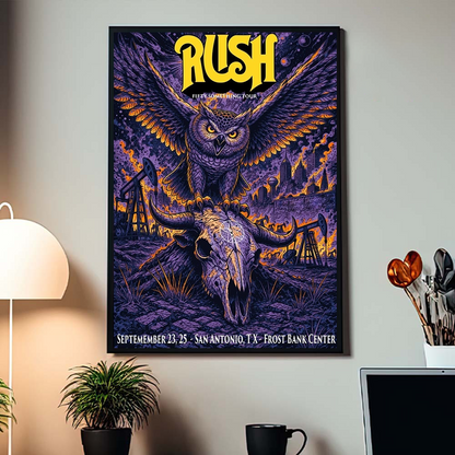 RUSH San Antonio Texas 2026 Fifty Something Tour Poster
