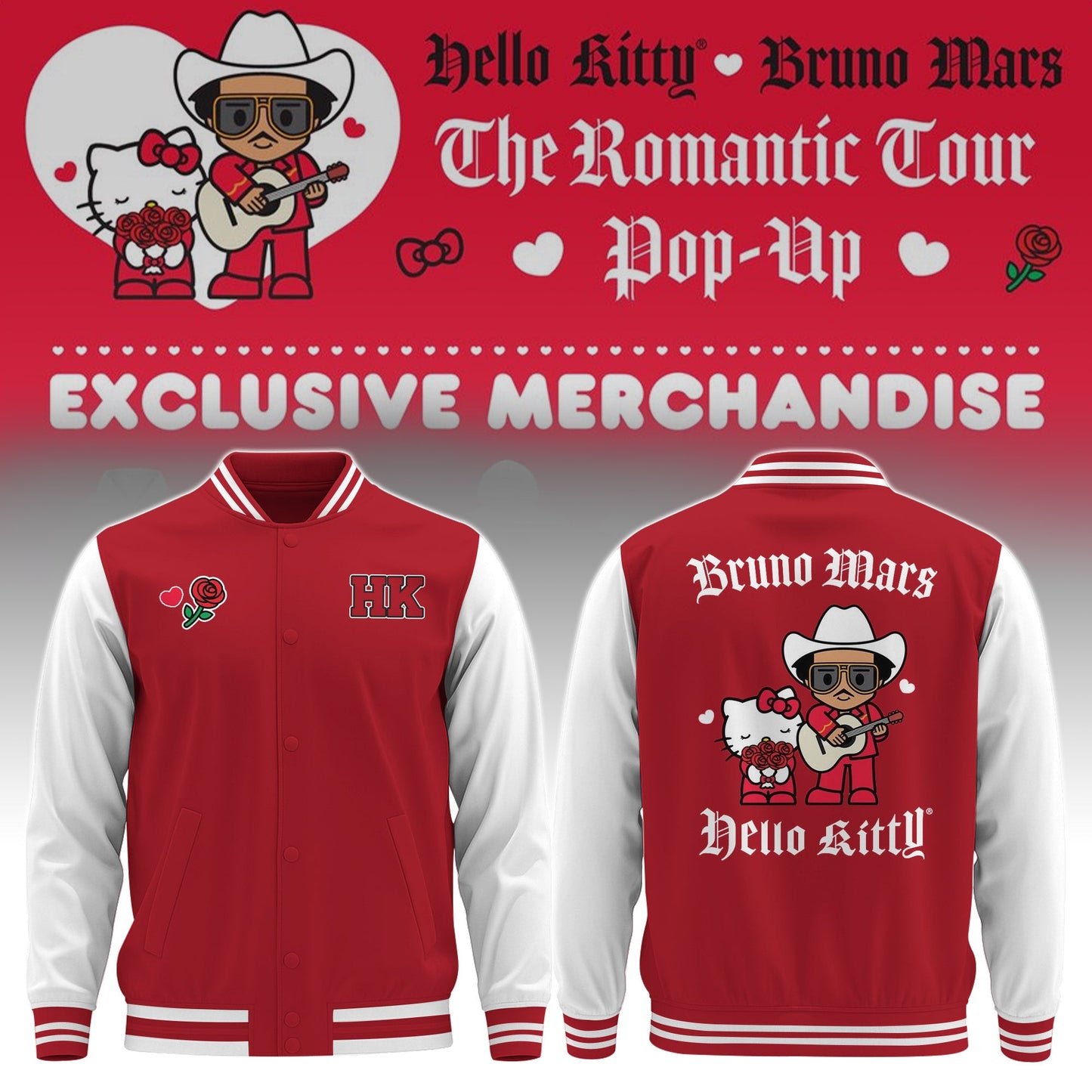 Hello Kitty ❤️ Bruno Mars The Romantic Tour 2026 Bomber