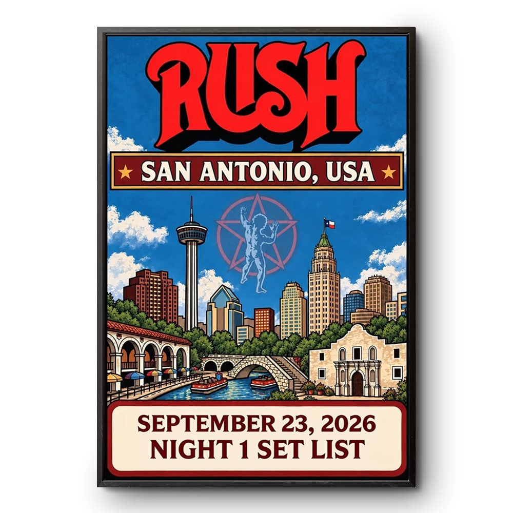 Rush San Antonio, USA Night 1 Set List September 23, 2026 Poster