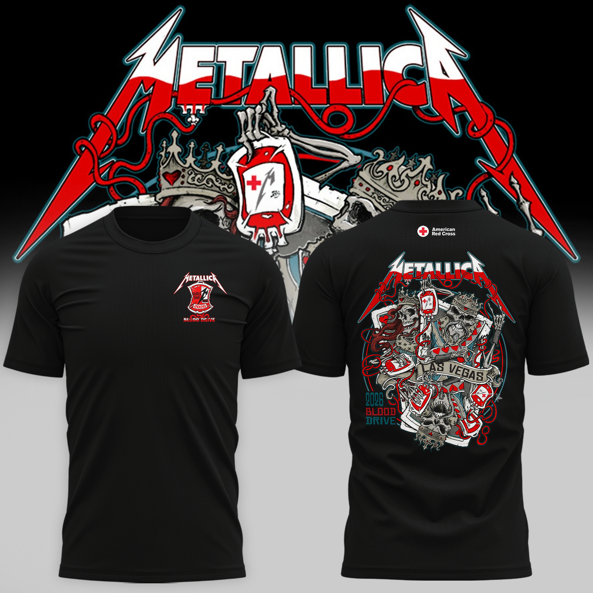 MTLC X American Red Cross 2026 Blood Drive Las Vegas Life Burns Faster Two Sided Tshirt