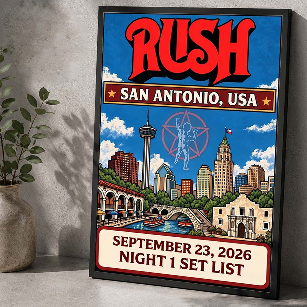 Rush San Antonio, USA Night 1 Set List September 23, 2026 Poster