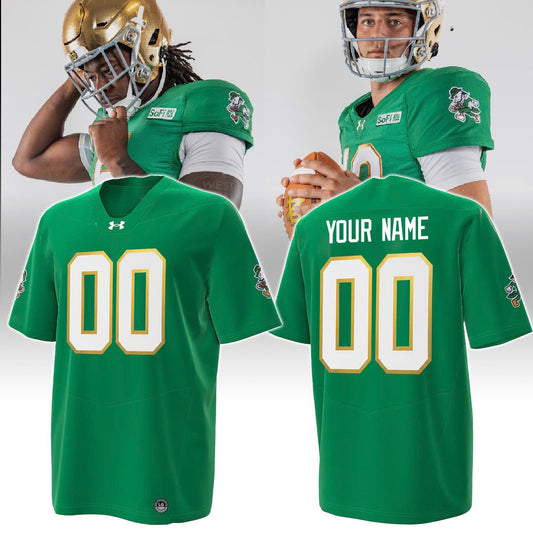 Notre Dame Kelly Green Personalized Jersey 2026
