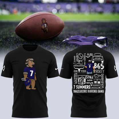 Limited Edition Baltimore Ravens x Morgan Wallen Black Tshirt
