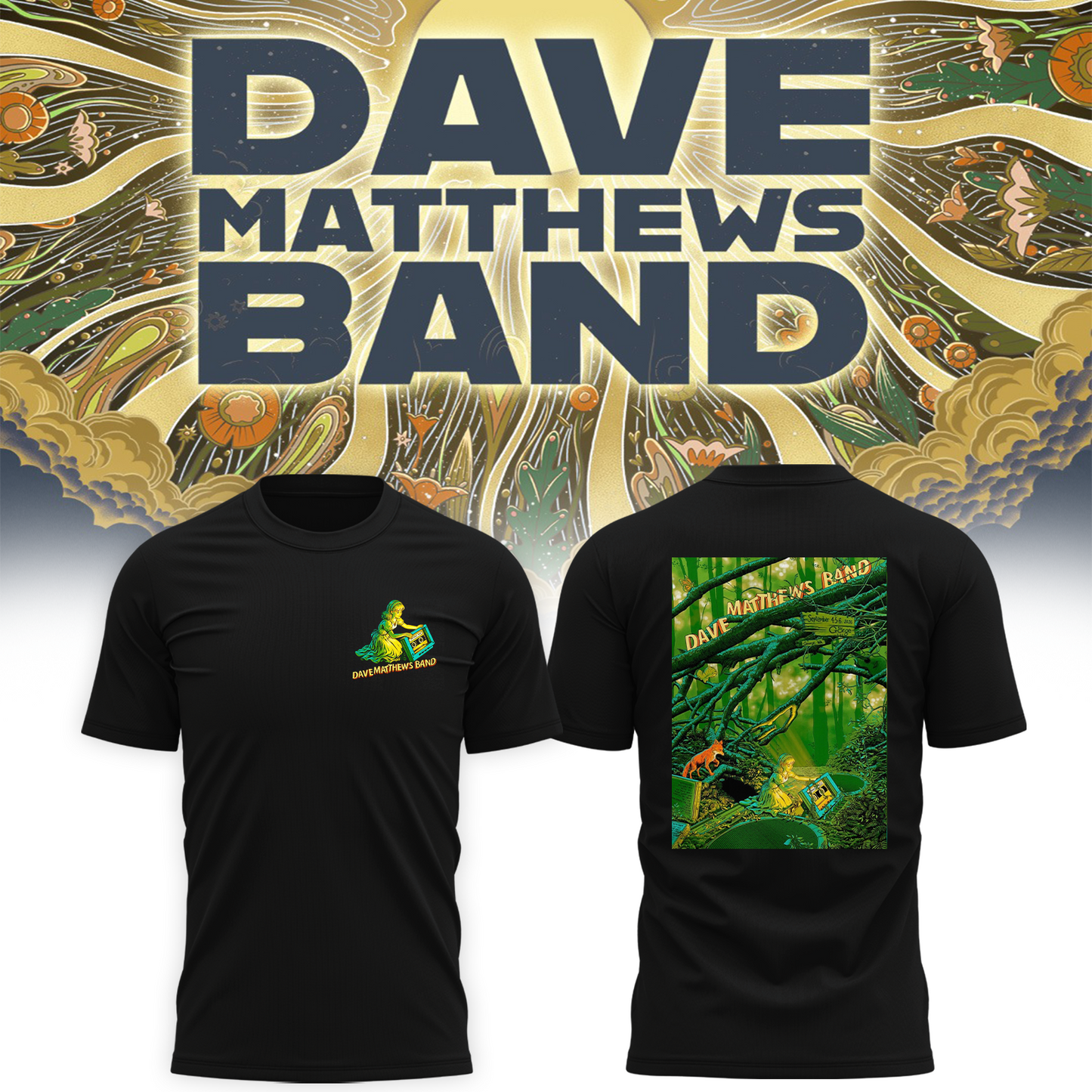 Dave Matthews Band George WA 2026 Gig Poster Live At The Gorge On September 4 5 6 2026 T shirt